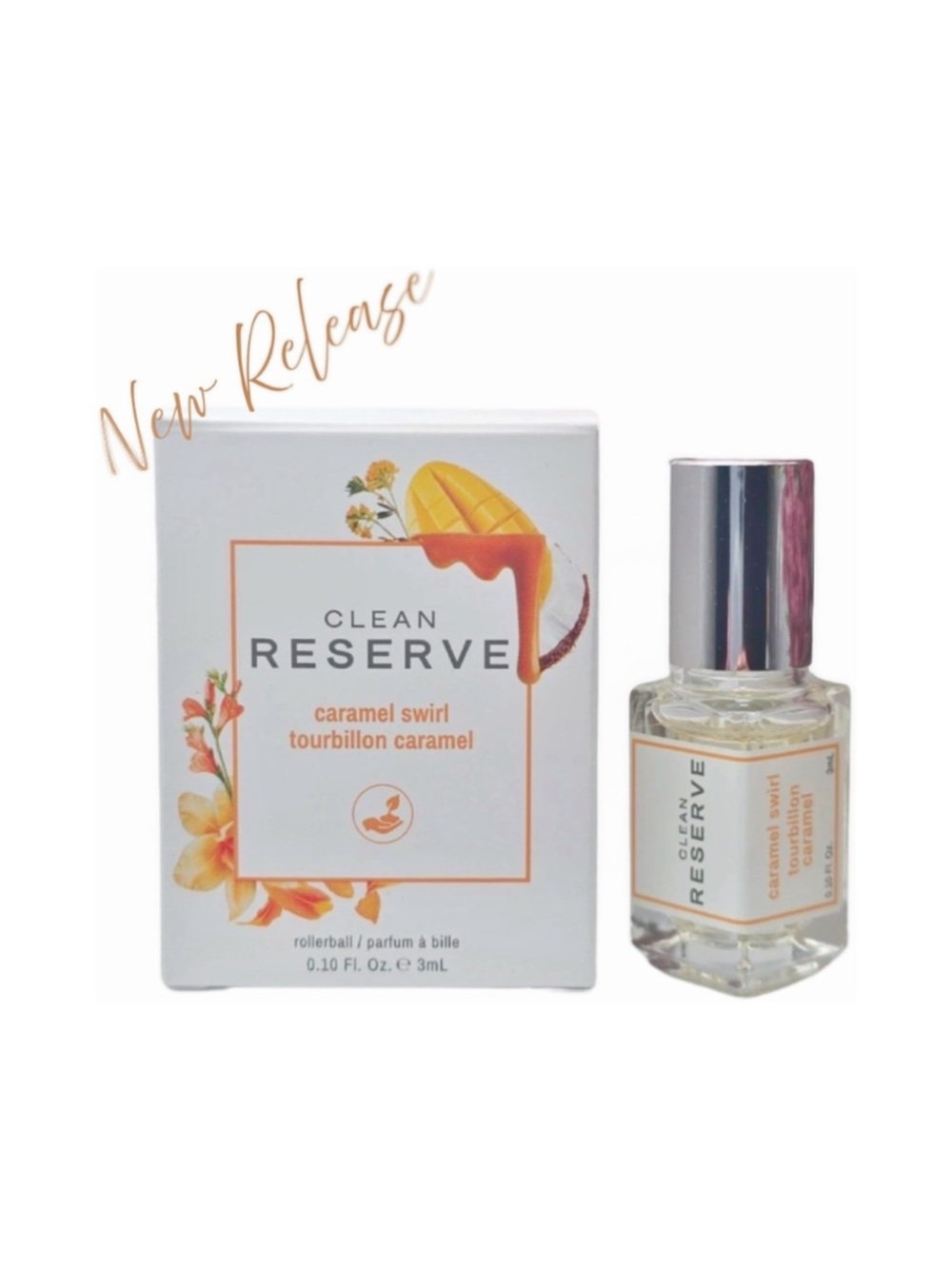 Clean Reserve Caramel Swirl Fragrance Oil Rollerball - .10 fl oz NIB